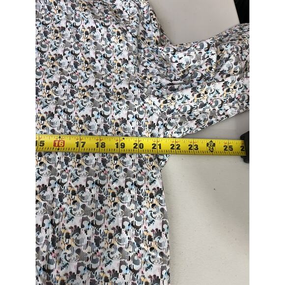 Robert Graham Abstract Boho Button Up Shirt L Flip Cuff Artsy Preppy Maximalist - Picture 13 of 14